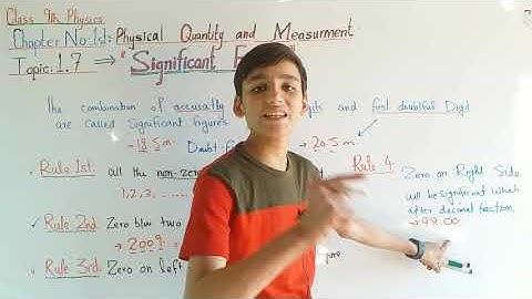 Significant Figures? Class 9th Physics Chapter No 1st Topic 1.7 in Urdu/hindi