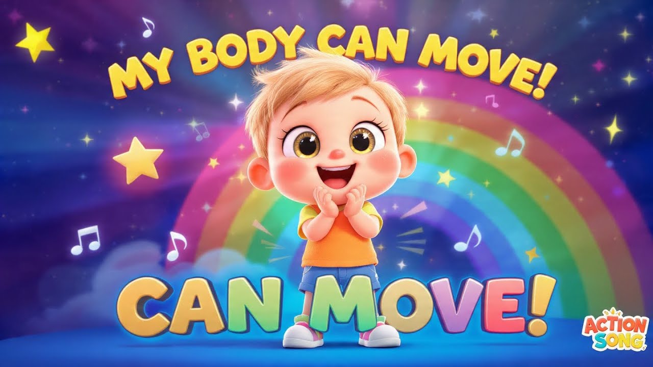 My Body Can Move ! | Action Song | Perfect For Toddlers & Preschool Kids 🧒 | Rainbow 🌈 Kiddos Tv 