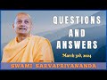 Ask swami with swami sarvapriyananda  march 3rd 2024