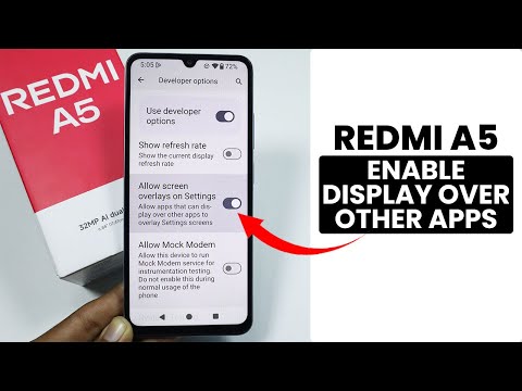 How to Enable Dispaly Over Other Apps in Redmi A5