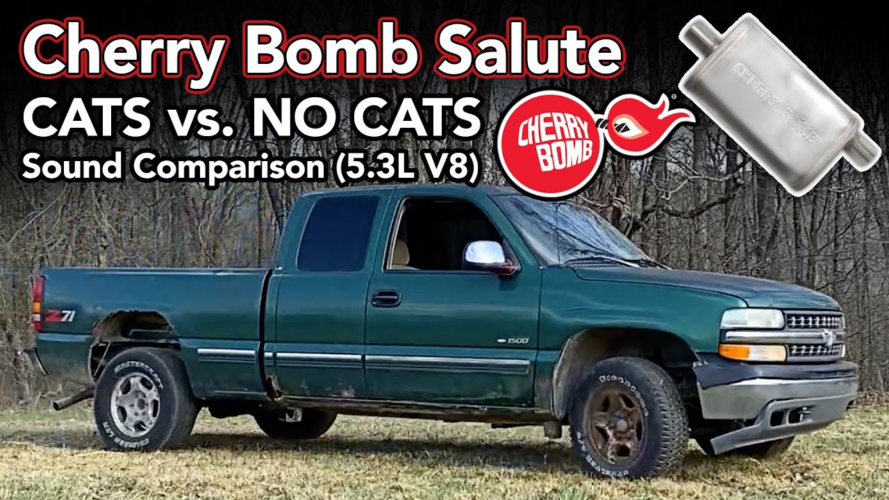 Cherry Bomb® Salute CATS vs NO CATS Sound Comparison 5.3L Chevy