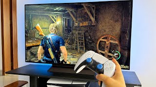 LG OLED C4 + Resident  Evil 4 Remake PS5 Slim Gameplay 4K 60 Fps Hdr (Best Oled Gaming TV)