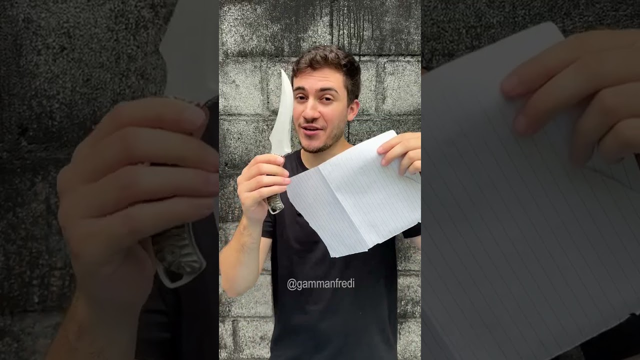 Impressionante a forma como ele afiou a faca