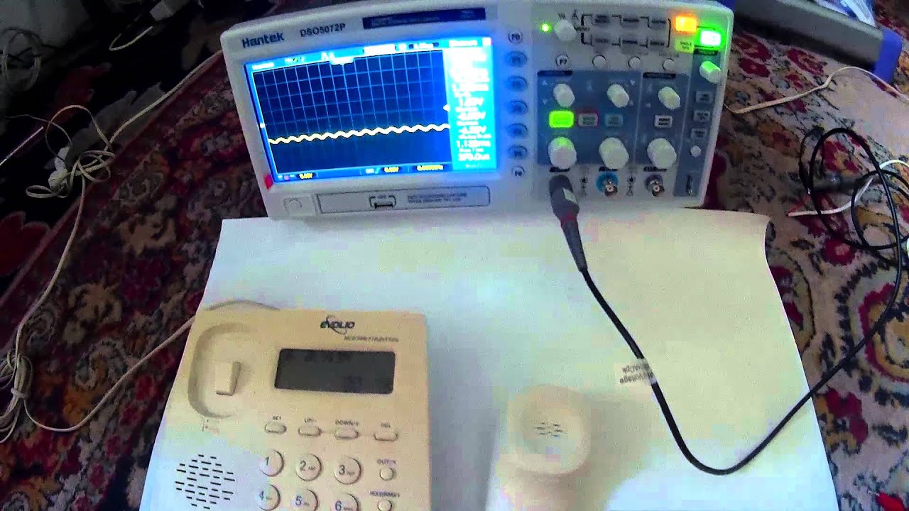 Phone Dial tone on Oscilloscope (440Hz) YouTube