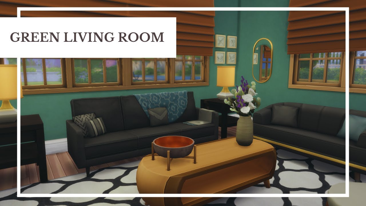 Let's build a green living room - Sims 4 - 5x6 NO CC - YouTube