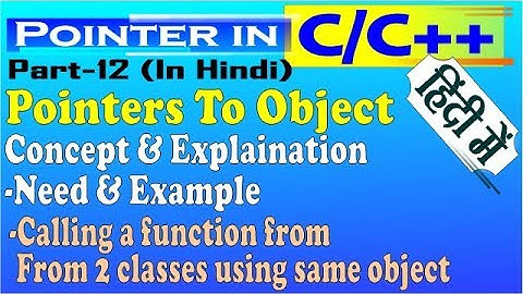 Pointer to object with example in c/c++ in hindi | urdu part-12