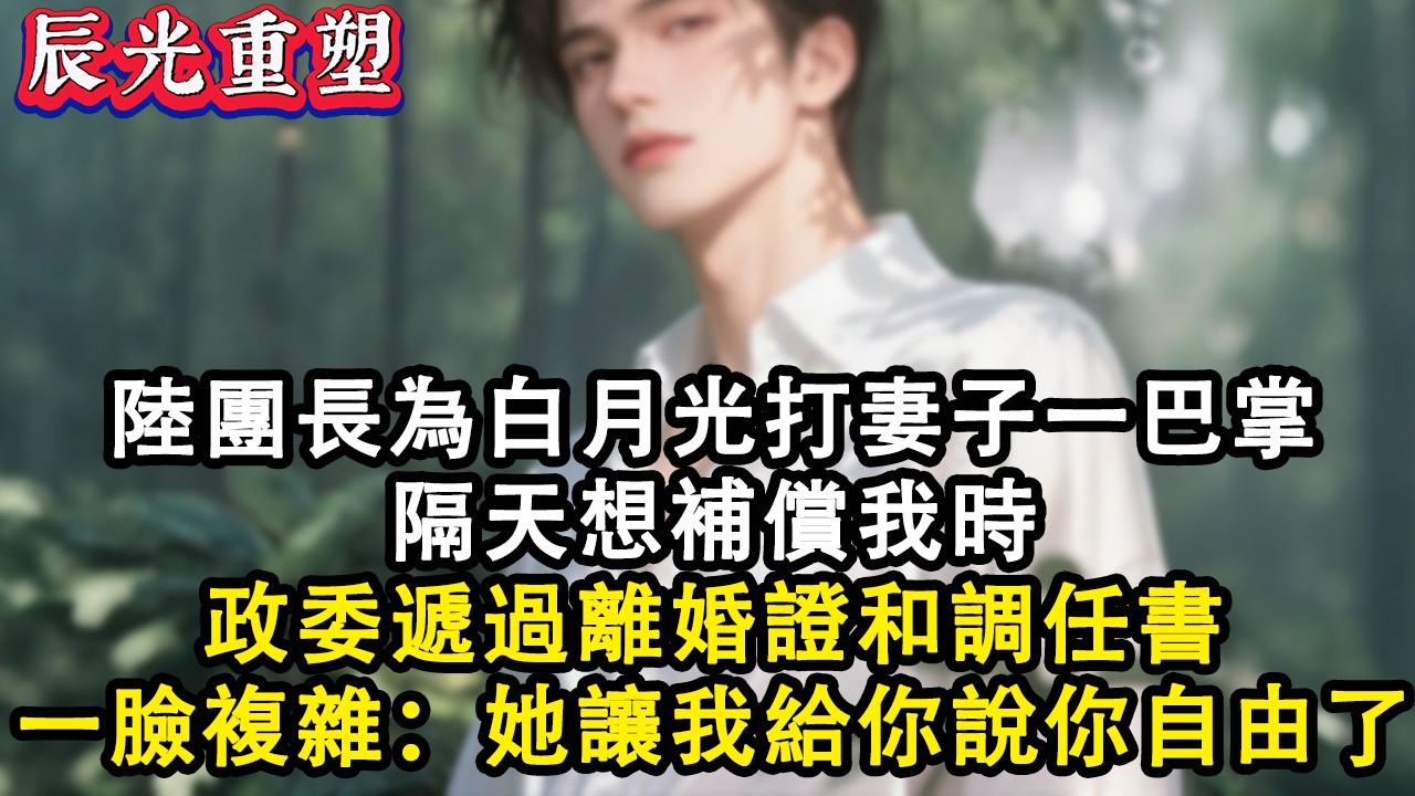【完結爽文】陸團長為白月光打妻子一巴掌，隔天想補償我時，政委遞過離婚證和調任書，一臉複雜：她讓我給你說，你自由了#故事 #重生 #爽文 #重生故事 #情感 #小說 #完結