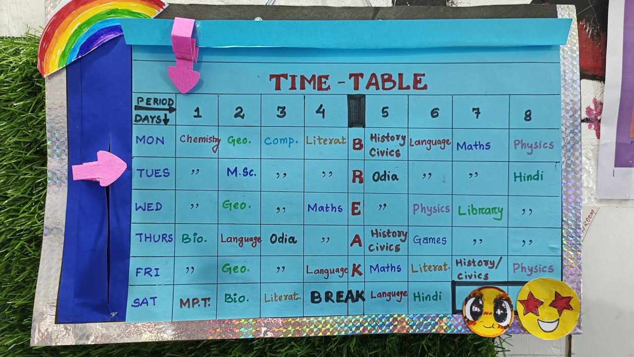 #creative #timetable #handmadecraft #homedecor #viral #trending # ...