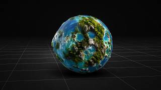 Exoplanet Earth Like Mini World 3D Model  - 4K PBR Hero Asset