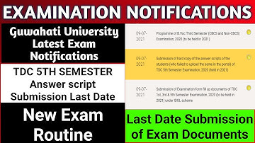 Guwahati University Latest Online Examination Notifications| TDC 5th Semester| B.Voc 3rd Sem| IDOL