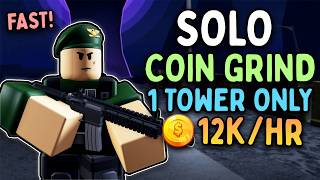 BEST Solo Coin Grinding Strategy With 1 Tower FULL GUIDE | Roblox TDS