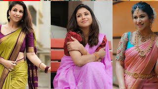 Sun Tv Iniya Serial Alya Manasa Latest Saree Photos