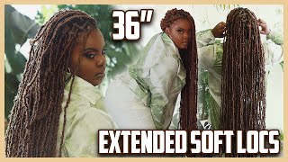 DETAILED EXTENDED 36" SOFT LOCS TUTORIAL FOR BEGINNERS! Long-Lasting Protective Style