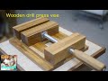 Wooden drill press vise