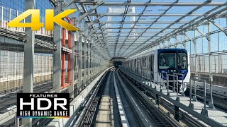  4K Hdr Yurikamome Line - Monorail Train Ride From Shinbashi To Odaiba Tokyo Japan 