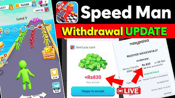 Speed Man LIVE Withdrawal Real or Fake | New Free Earning App 2025 | New Earning app Review Tutorial