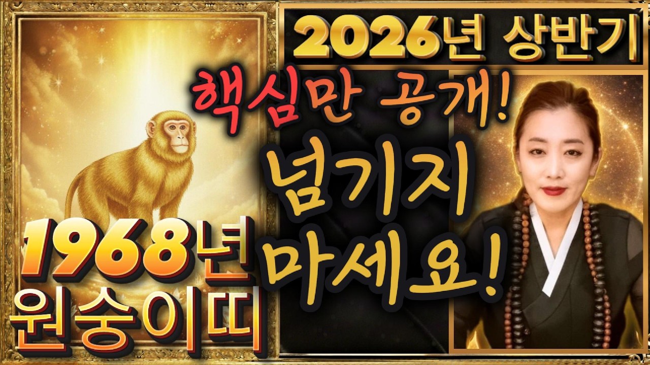 🐵2026년 상반기 1968년 원숭이띠 신년운세!
