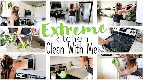 EXTREME KITCHEN CLEAN WITH ME - SPRING CLEANING - DEEP CLEAN ING MOTIVATION - Intentful Spaces