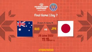 FINAL: Australia v Japan | Full Basketball Game | FIBA U16 Women's Asian Championship 2022