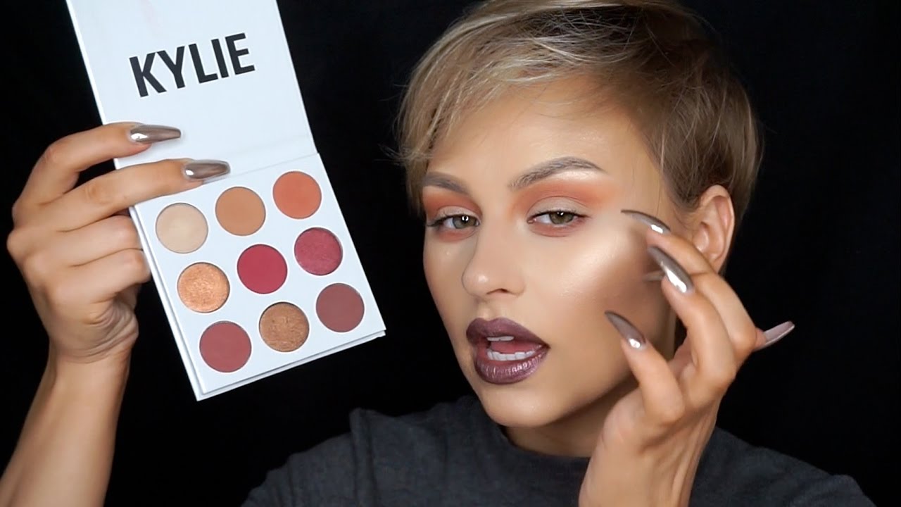 Kylie Cosmetics Burgundy Palette Tutorial Review YouTube