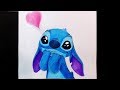 Como dibujo a Stitch ENAMORADO / Tierno / Kawaii - Esteban Arts