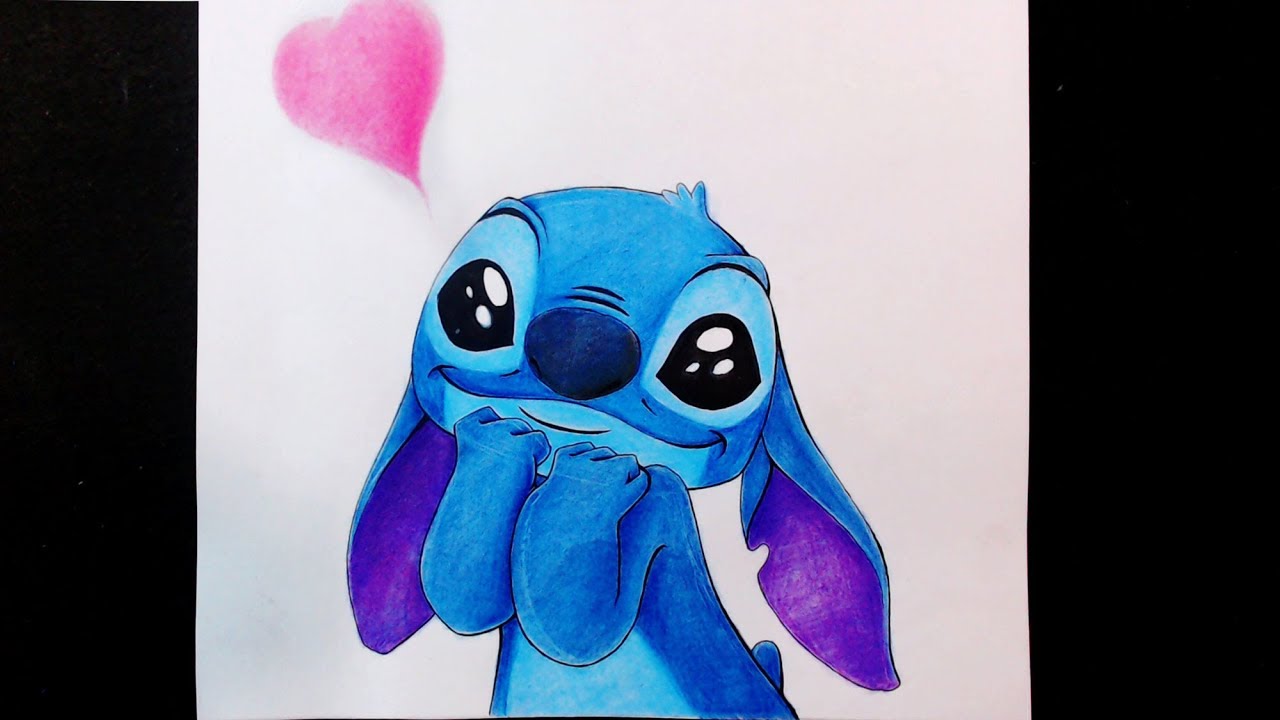 Como dibujo a Stitch ENAMORADO / Tierno / Kawaii - Esteban Arts - YouTube