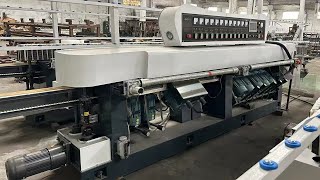 11 Motors 45 Degree Glass Straight Line Edging Machine, 45° Glass Edge Polishing Machine