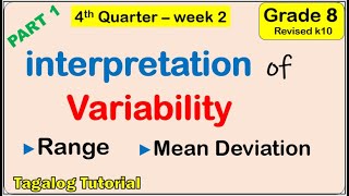 Interpretation and conclusion of the measure of variability Math 8 matatag Fourth quarter week 2