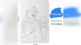 Overview 10 Pack Pre Drawn Canvas Boards for Painting for Adults for Paint Party Favors Beginn