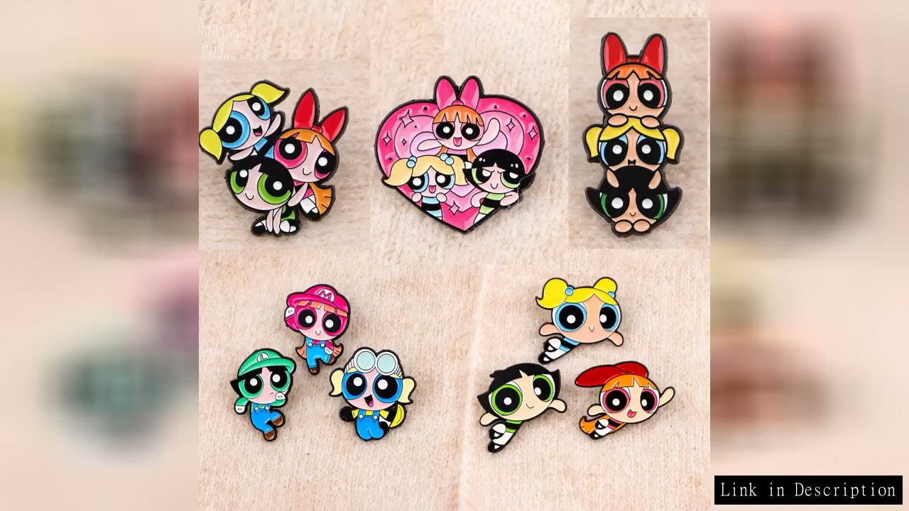 Cool Pink Cartoon Girls Women Brooches on Clothes Lapel Pins for Backpack Decorative Enamel Pin Bags