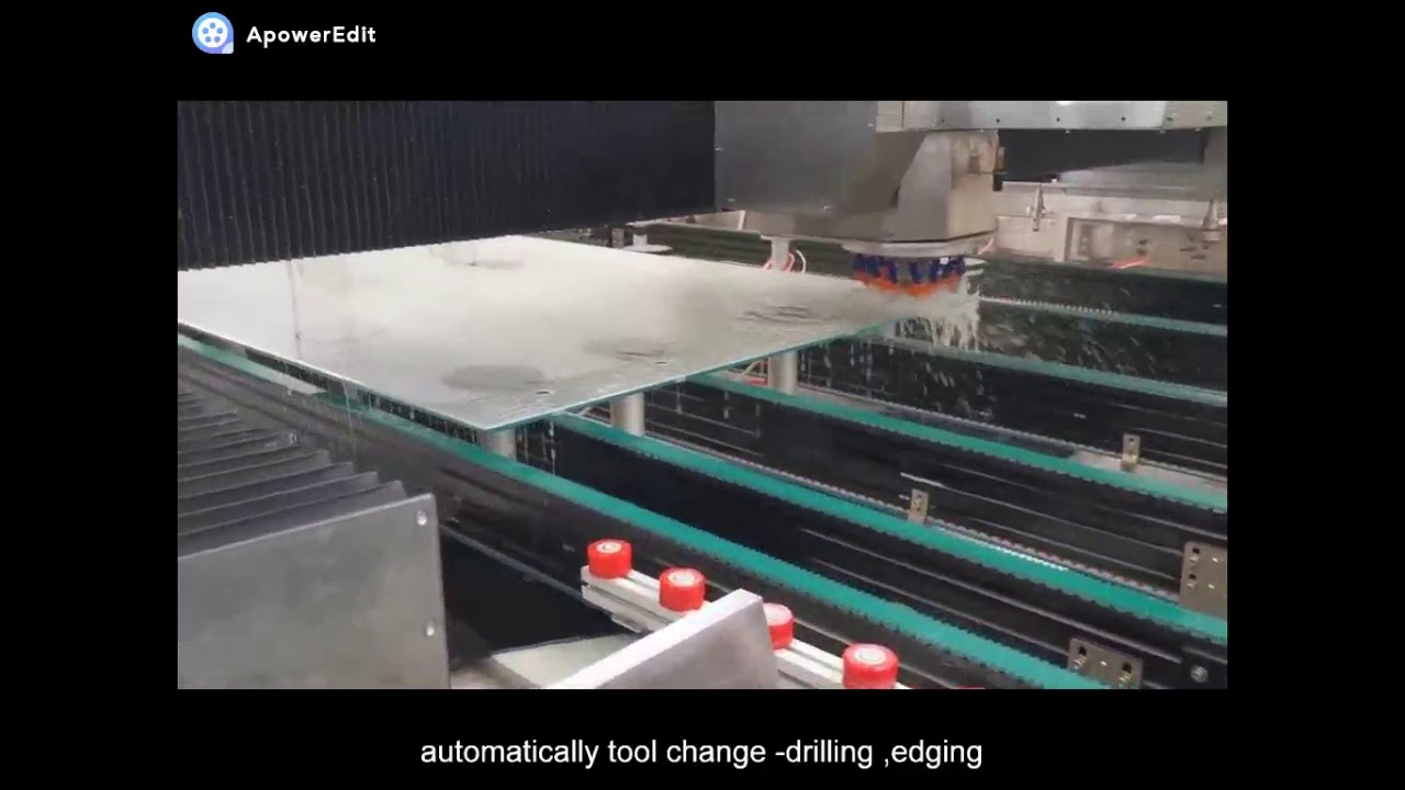 double  CNC glass Working center conect double edging machine for big architecture glass