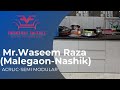 Mr Waseem Raza | Acrylic - Semi modular kitchen | J-handle acrylic kitchen