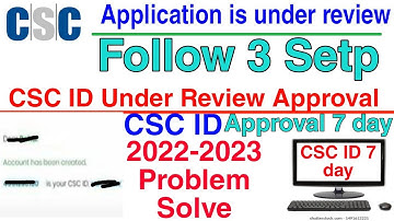 CSC Under Review Problem Solve // csc approval 7 day // Dinesh tyagi sar // csc id application
