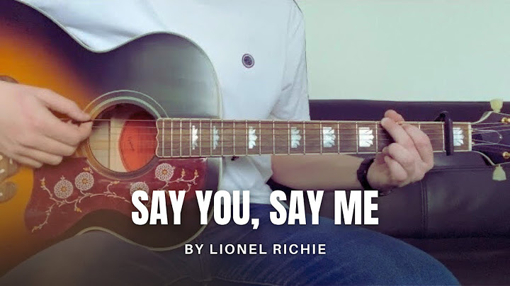 Say You, Say Me Guitar version - Guitar performance video thumbnail