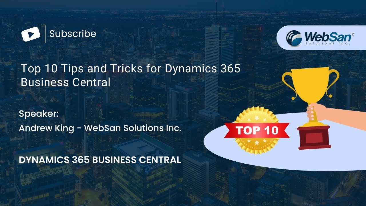 Top 10 Tips and Tricks for Dynamics 365 Business Central - YouTube
