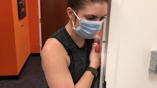 Doorframe Pectoral Release using lacrosse ball.