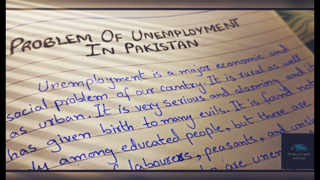 essay about unemployment in pakistan