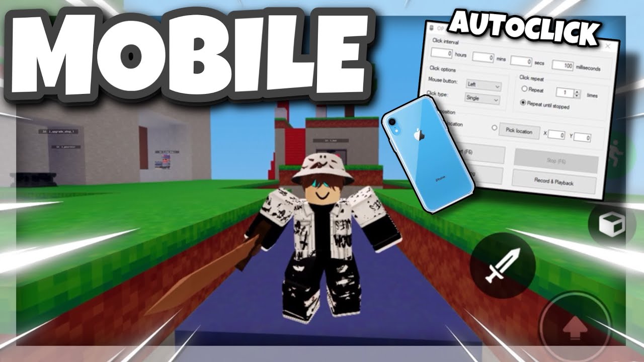 I Used a AUTOCLICKER!! in Roblox BedWars 