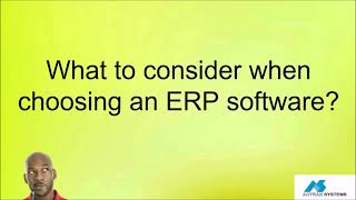 Things to consider when choosing an ERP software - Actran Systems