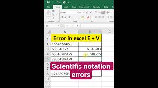 Scientific notation (E format) in excel | Error in excel #excel #exceltips #exceltricks #ExcelZMN