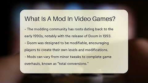 What Is A Mod In Video Games? - Video Gamers Vault