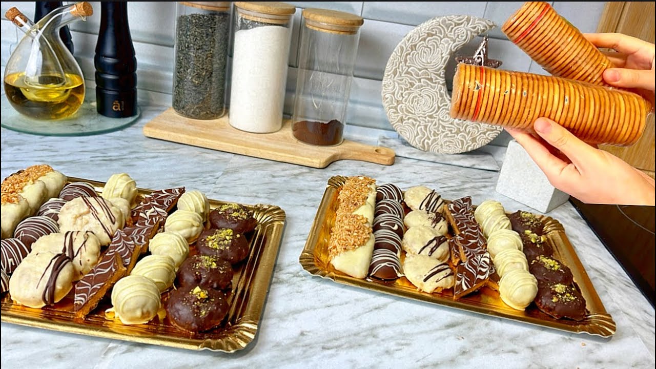 2 bandejas de dulces SIN HORNO✅ en menos de 1 HORA⏰ para el Eid ✨