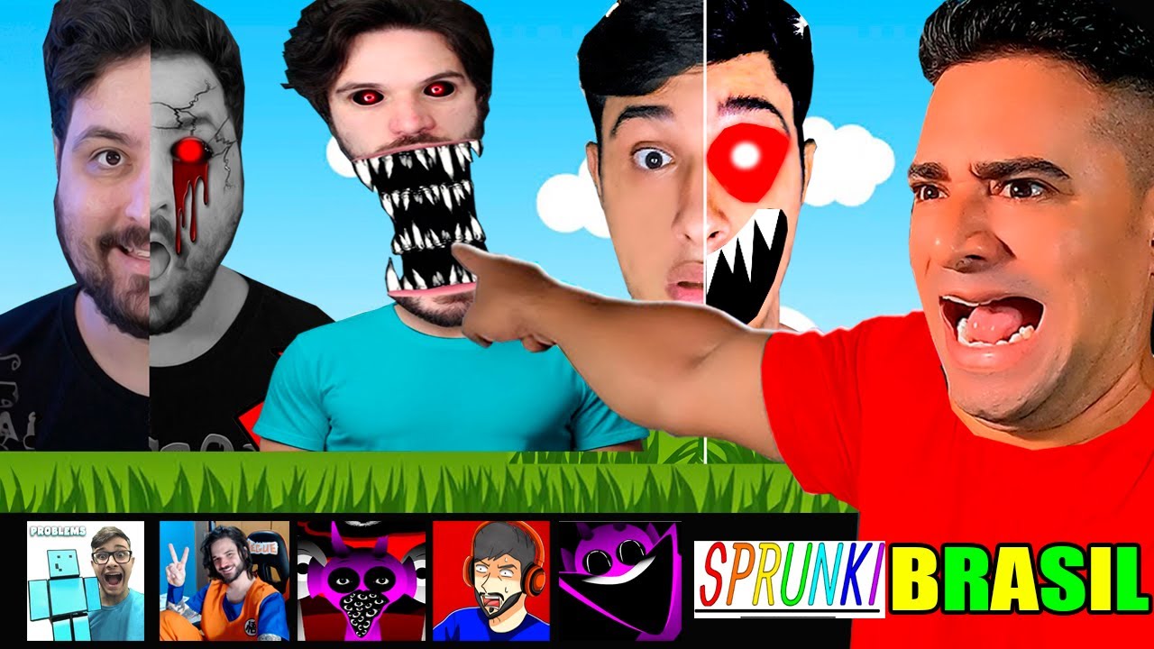 SPRUNKI VERSÃO BRASIL DOS YOUTUBERS MAIS É ASSUSTADOR!! (Sprunki ...