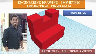 Engineering Drawing | Isometric Tinkercad 1| Easy Drawing Techniques | Learn with nikhil