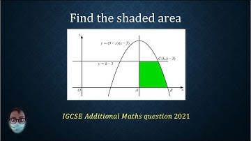 How to find an area under a curve using integration. (IGCSE Additional Maths 2021)