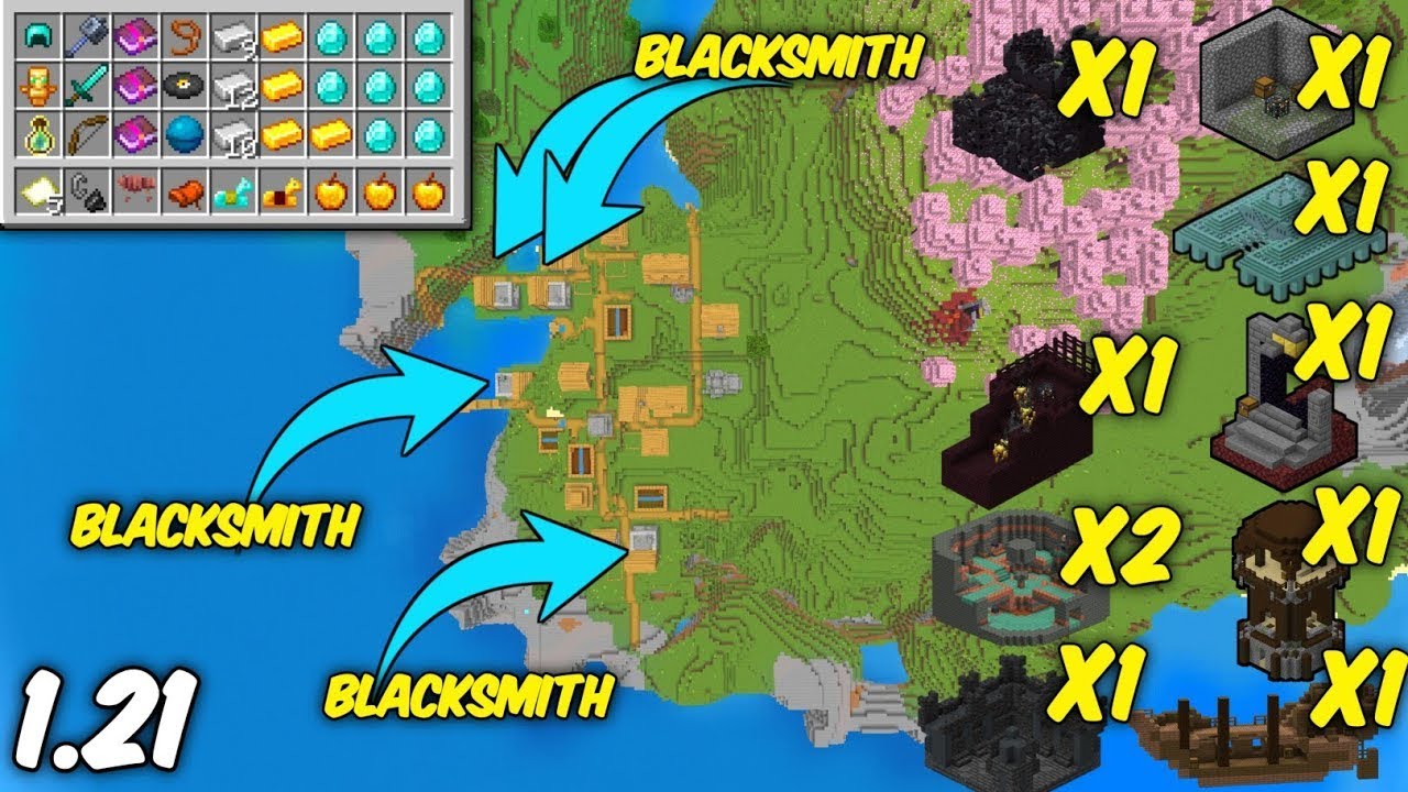 Best Minecraft 1.21 God Seed Bedrock & Pe – OP Loot & Villages at Spawn ...