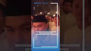 Ratusan Santri Pondok Pesantren Ihyaul Ulum DDI Baruga Gelar Pawai Obor Sambut Ramadhan