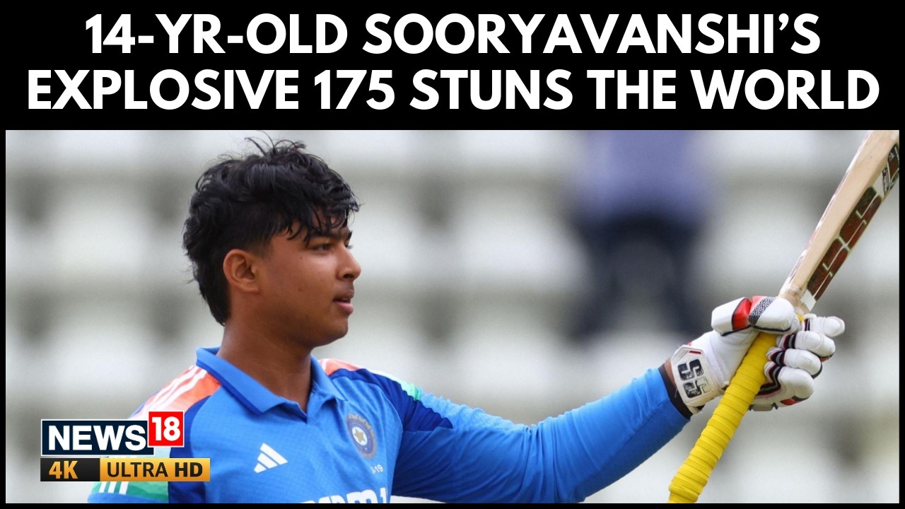 Юный талант Вайбхав Сурьяванши разгромил Англию, набрав 175 очков за 80 мячей в историческом матч...