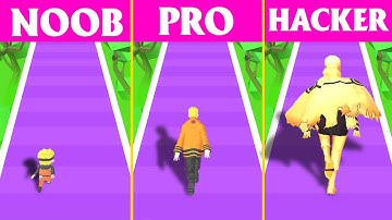 NOOB vs PRO vs HACKER in Split Crowd Run