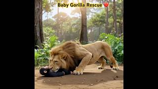 Famous Lion Attacks Baby Gorilla – Until the Giant Steps In ❤️#shorts Net Worth